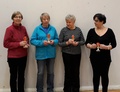 Boccia-Cup; vas. 1. Eila Törrönen, 2. itva Häkkinen, 3.sijat Maija Myyryläinen ja Anja Himanen.