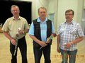 65-vuotiaata Pentti Kyhyräinen,Heikki Tarmia ja Tuom Himanen.