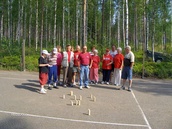 Pelaajia, kuvaaja myöskin kuvassa