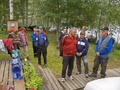 Etualalla Lauri Myyryläinen, Martti Liukkonen ja Olli Tuovinen