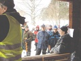 Eturivissä Mauri Koikkalainen, Matti Kortman, Reino Pöntinen ja Heikki Kiljunen, takana Martti Orpana, Taavi Gynther ja Pentti Tarkiainen.