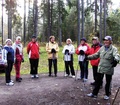 Kävelykerho laavulla 12.10.2011. Sirpa Muhonen, Maija Myyryläinen, Eila Törrönen, Kaija Väätämöinen, Mirja Purhonen, Maija Eiskonen, Seemi Törrönen ja Ritva Häkkinen.