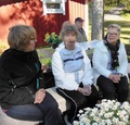 Eila Törrönen, Mirja Purhonen ja Marjatta Laitinen, takana Viktor Tenkanen.